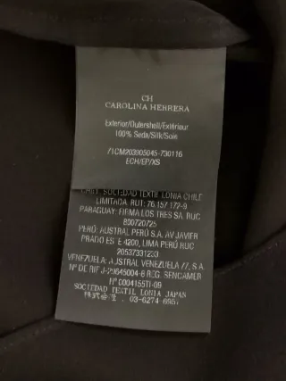 Blusa seda Carolina Herrera, S-M