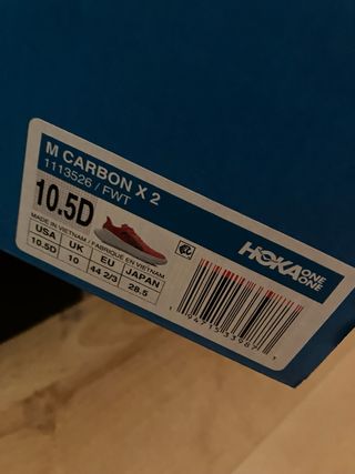 Zapatillas Hoka carbon x 2 Talla 44.5