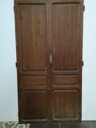 Juego 2 Puertas Madera Antiguas
