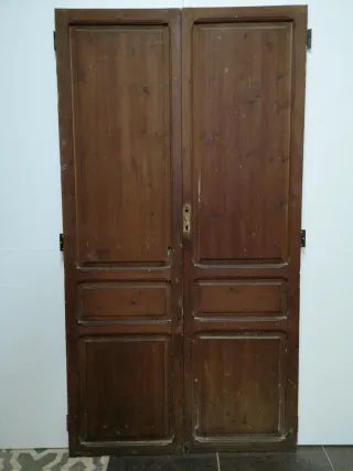 Juego 2 Puertas Madera Antiguas