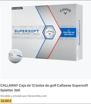 Caja de bolas de Golf Callaway Supersoft – Nuevas