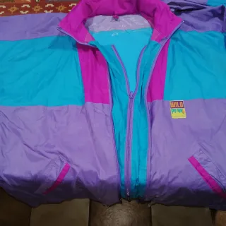 Conjunto impermeable Wild Peak morado y turquesa