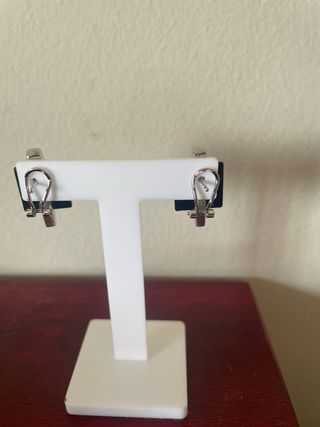 Pendientes Ónix Negro y rodio