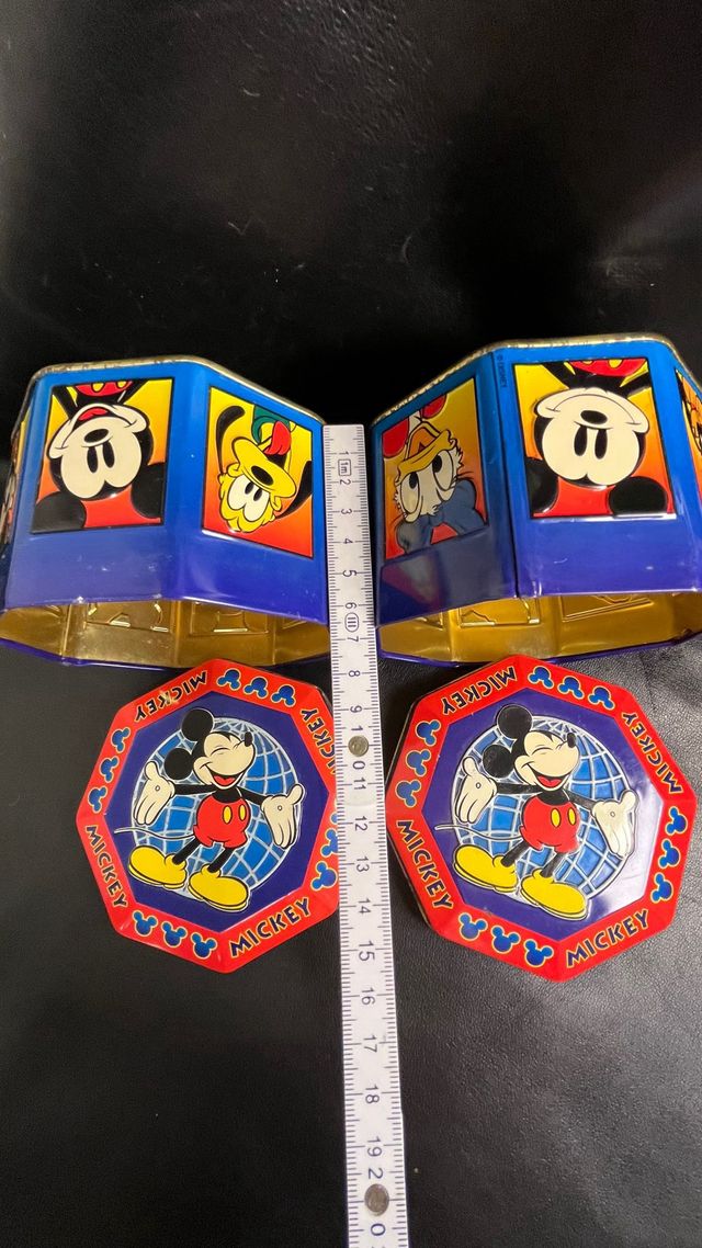 2 Latas metálica, vintage. Disney, Mickey y Amigos
