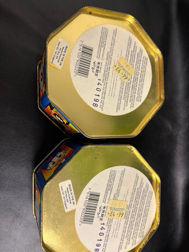 2 Latas metálica, vintage. Disney, Mickey y Amigos