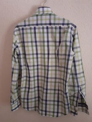 Camisa Soloio cuadros verde blanco