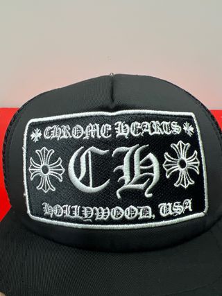 Gorra Trucker Chrome Hearts Negra Plana