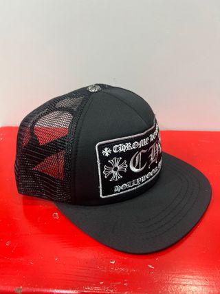 Gorra Trucker Chrome Hearts Negra Plana