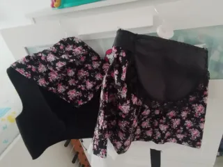 Conjunto de pastora niña floral talla 4