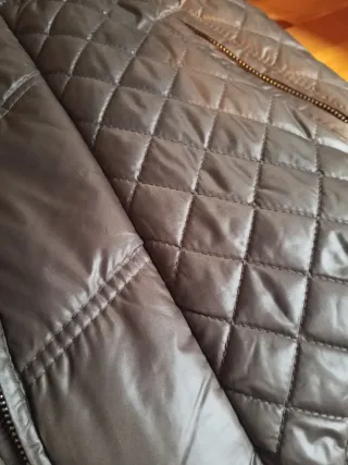 Abrigo niña talla 16 marrón dorado