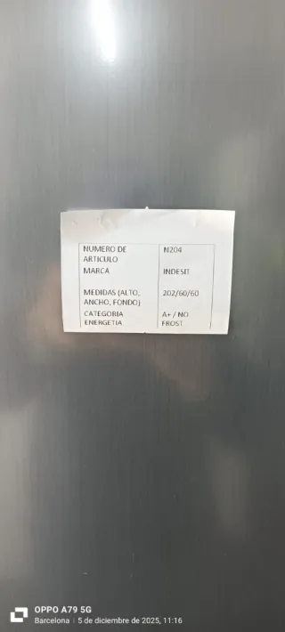 Nevera Combi Indesit No Frost A+