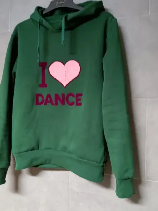Sudadera verde I love Dance