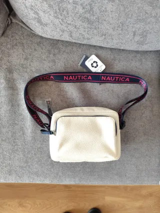 Bolso bandolera Nautica blanco roto
