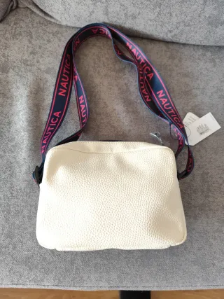 Bolso bandolera Nautica blanco roto