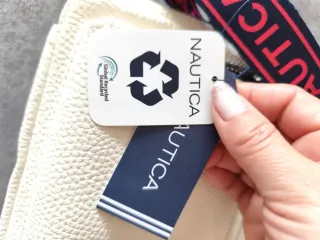 Bolso bandolera Nautica blanco roto