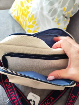 Bolso bandolera Nautica blanco roto