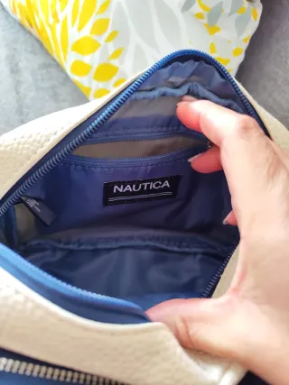 Bolso bandolera Nautica blanco roto