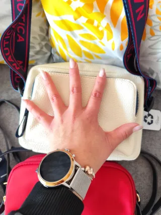 Bolso bandolera Nautica blanco roto