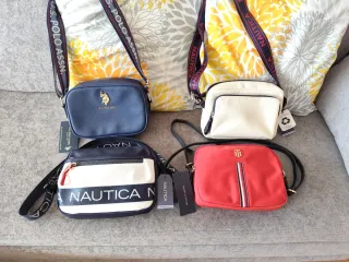 Bolso bandolera Nautica blanco roto