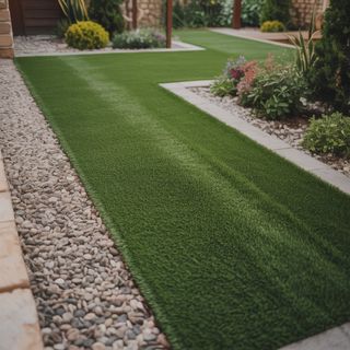 Césped artificial reutilizado