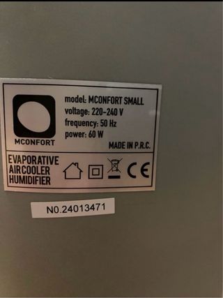 Climatizador  enfriador Mconfort 60W