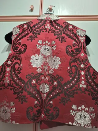 Chaleco Fallero Talla 54 Rojo y Plata