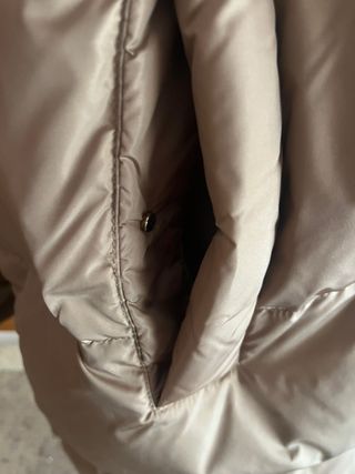 Plumón Zara oversize beige XS