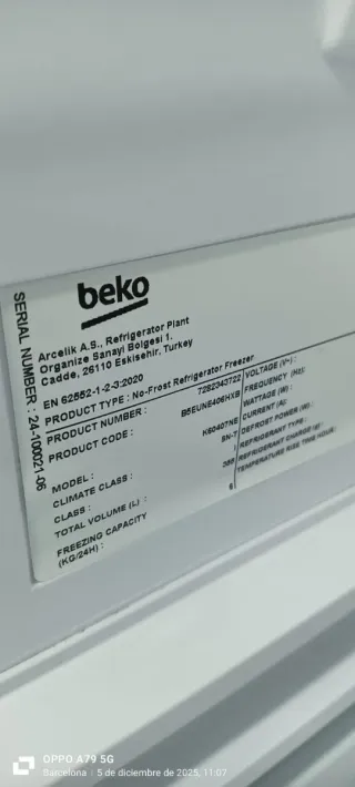 Nevera Combi Beko No Frost A+