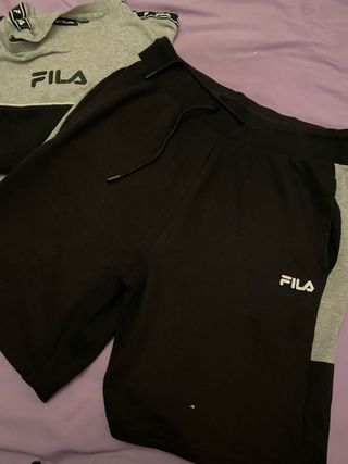 Camiseta Fila Gris y Negra