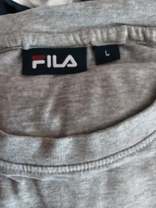Camiseta Fila Gris y Negra