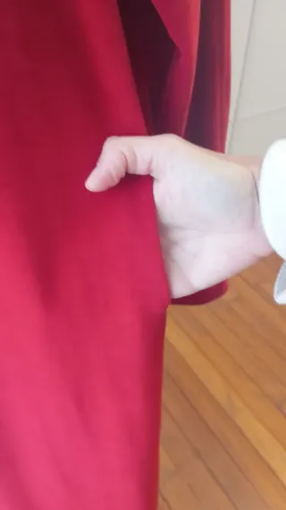 Vestido vintage largo terciopelo color frambuesa.