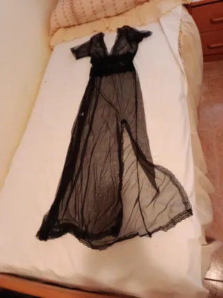 HAMF Camisón Negro Talla Única