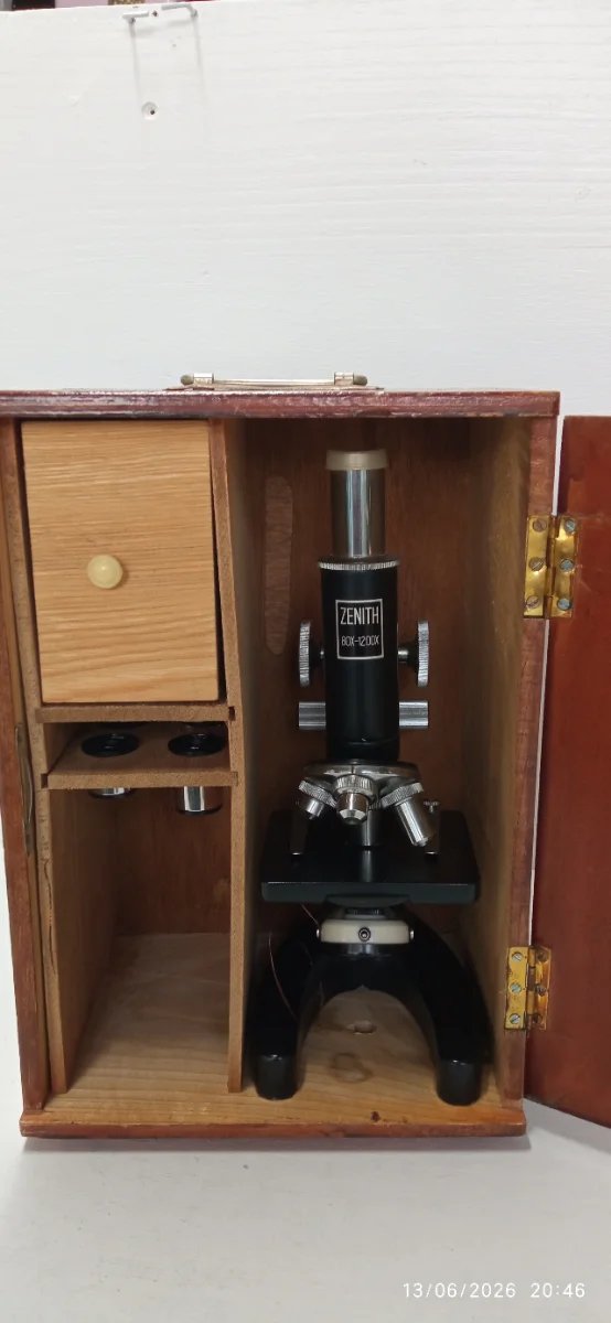 Microscopio Zenith 80x-1200x Antiguo