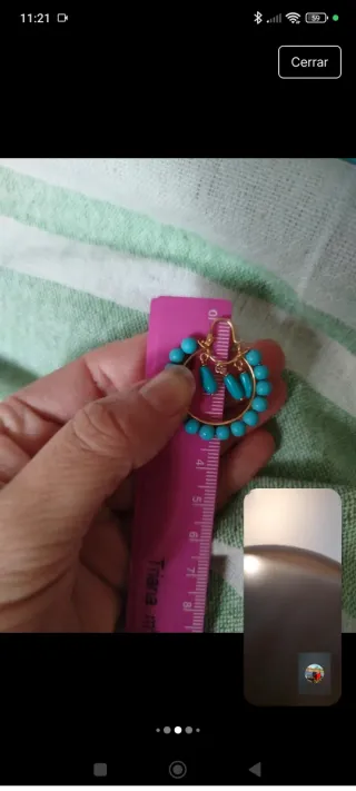 Aros de oro 18k con turquesas