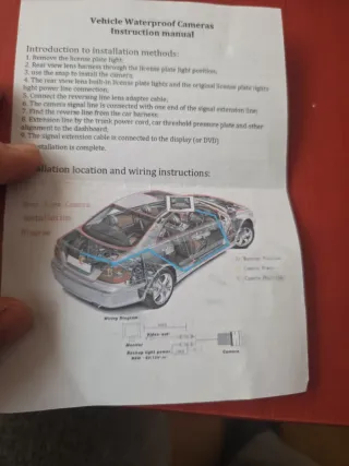 Kit Cámara Visión Trasera Coche