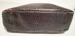 Bolso de mano Longchamp Marrón Cocodrilo