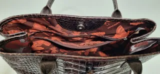 Bolso de mano Longchamp Marrón Cocodrilo