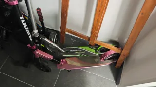 Patinete rosa y verde Hudora