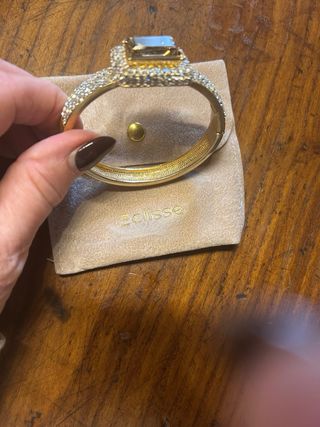 Bellissimo bracciale rigido con quarzo citrino