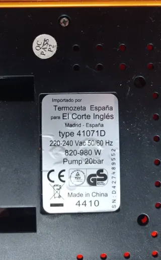 Cafetera Digrato 20 Bares Naranja