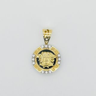 COLGANTE REDONDO MEDUSA ONIX Y GRECA.