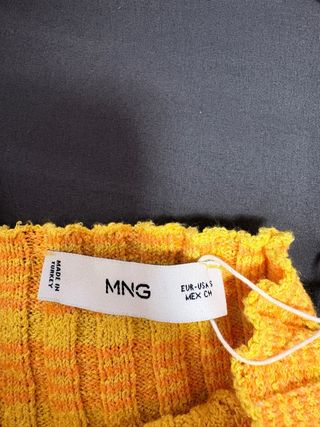 Top Mango Talla Única Naranja y Amarillo