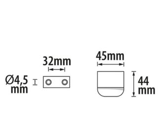 Tirador metal blanco lacado para mueble