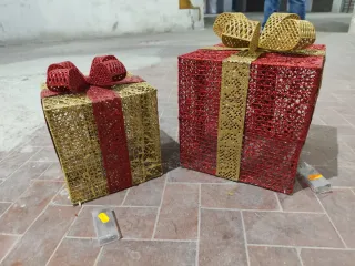 Decorazioni Natale Regalo Rosso Oro