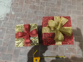 Decorazioni Natale Regalo Rosso Oro