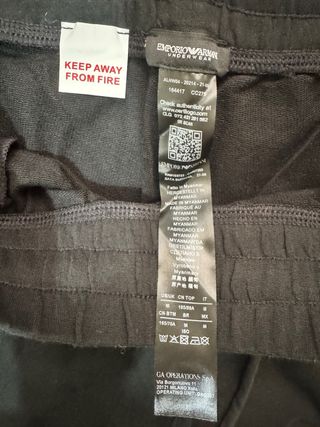 Pantalones Jogger Armani Talla M/L Negro