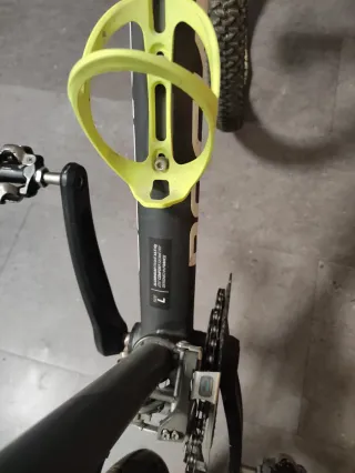 Bicicleta Rockrider Gris y Verde st 520