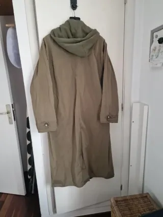 Gabardina reversible verde oliva y azul larga Glob