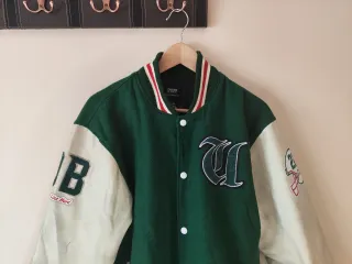 Chaqueta de fútbol americano verde