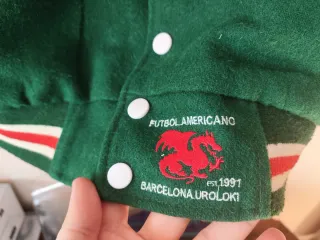 Chaqueta de fútbol americano verde